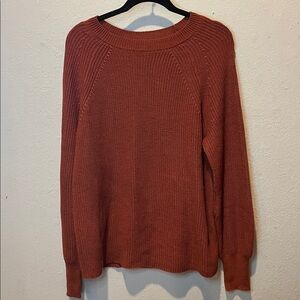 Jessica Simpson Burnt Orange Knit Sweater size Large